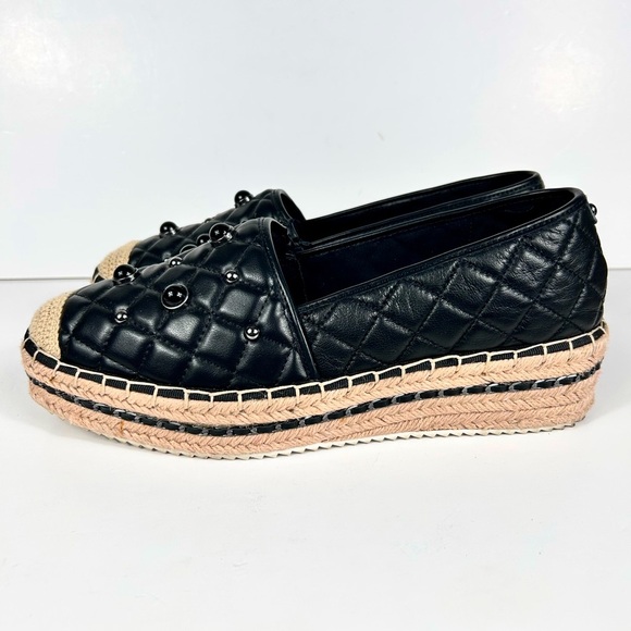 Karl Lagerfeld leather espadrilles, 11, NEW, platform, Elevated Streetwear - Picture 1 of 12